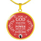 No Fear Christian Gift Circle Necklace Stainless Steel or 18k Gold 18-22" - Express Your Love Gifts