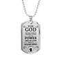 No Fear Christian Necklace Necklace Stainless Steel or 18k Gold Dog Tag W 24"-Express Your Love Gifts