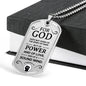 No Fear Christian Necklace Necklace Stainless Steel or 18k Gold Dog Tag W 24"-Express Your Love Gifts