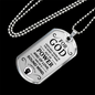 No Fear Christian Necklace Necklace Stainless Steel or 18k Gold Dog Tag W 24"-Express Your Love Gifts