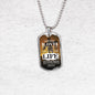 No Greater John 15:13 Soldier Necklace Stainless Steel or 18k Gold Dog Tag 24"-Express Your Love Gifts