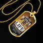 No Greater John 15:13 Soldier Necklace Stainless Steel or 18k Gold Dog Tag 24"-Express Your Love Gifts