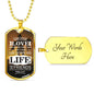 No Greater John 15:13 Soldier Necklace Stainless Steel or 18k Gold Dog Tag 24"-Express Your Love Gifts