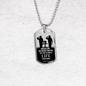No Greater Love John 15:13 Necklace Stainless Steel or 18k Gold Dog Tag 24" Chain-Express Your Love Gifts