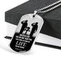 No Greater Love John 15:13 Necklace Stainless Steel or 18k Gold Dog Tag 24" Chain-Express Your Love Gifts