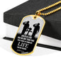 No Greater Love John 15:13 Necklace Stainless Steel or 18k Gold Dog Tag 24" Chain-Express Your Love Gifts