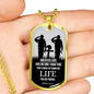 No Greater Love John 15:13 Necklace Stainless Steel or 18k Gold Dog Tag 24" Chain-Express Your Love Gifts