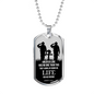 No Greater Love John 15:13 Necklace Stainless Steel or 18k Gold Dog Tag 24" Chain-Express Your Love Gifts