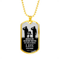 No Greater Love John 15:13 Necklace Stainless Steel or 18k Gold Dog Tag 24" Chain-Express Your Love Gifts