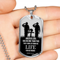 No Greater Love John 15:13 Necklace Stainless Steel or 18k Gold Dog Tag 24" Chain-Express Your Love Gifts