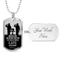 No Greater Love John 15:13 Necklace Stainless Steel or 18k Gold Dog Tag 24" Chain-Express Your Love Gifts