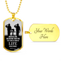 No Greater Love John 15:13 Necklace Stainless Steel or 18k Gold Dog Tag 24" Chain-Express Your Love Gifts