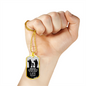 No Greater Love John 15:13 Necklace Stainless Steel or 18k Gold Dog Tag 24" Chain-Express Your Love Gifts