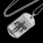 No Greater Love Soldier John 15:13 Verse Necklace Stainless Steel or 18k Gold Dog Tag 24"-Express Your Love Gifts