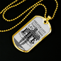 No Greater Love Soldier John 15:13 Verse Necklace Stainless Steel or 18k Gold Dog Tag 24"-Express Your Love Gifts