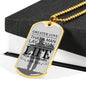 No Greater Love Soldier John 15:13 Verse Necklace Stainless Steel or 18k Gold Dog Tag 24"-Express Your Love Gifts
