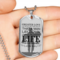 No Greater Love Soldier John 15:13 Verse Necklace Stainless Steel or 18k Gold Dog Tag 24"-Express Your Love Gifts