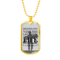 No Greater Love Soldier John 15:13 Verse Necklace Stainless Steel or 18k Gold Dog Tag 24"-Express Your Love Gifts
