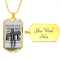No Greater Love Soldier John 15:13 Verse Necklace Stainless Steel or 18k Gold Dog Tag 24"-Express Your Love Gifts