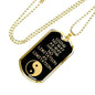 No Limitation Martial Arts Necklace Dog Tag Stainless Steel or 18k Gold 24" Chain - Express Your Love Gifts