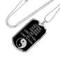 No Limitation Martial Arts Necklace Dog Tag Stainless Steel or 18k Gold 24" Chain - Express Your Love Gifts
