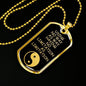 No Limitation Martial Arts Necklace Dog Tag Stainless Steel or 18k Gold 24" Chain - Express Your Love Gifts