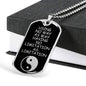 No Limitation Martial Arts Necklace Dog Tag Stainless Steel or 18k Gold 24" Chain - Express Your Love Gifts