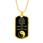 No Limitation Martial Arts Necklace Dog Tag Stainless Steel or 18k Gold 24" Chain - Express Your Love Gifts