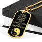 No Limitation Martial Arts Necklace Dog Tag Stainless Steel or 18k Gold 24" Chain - Express Your Love Gifts