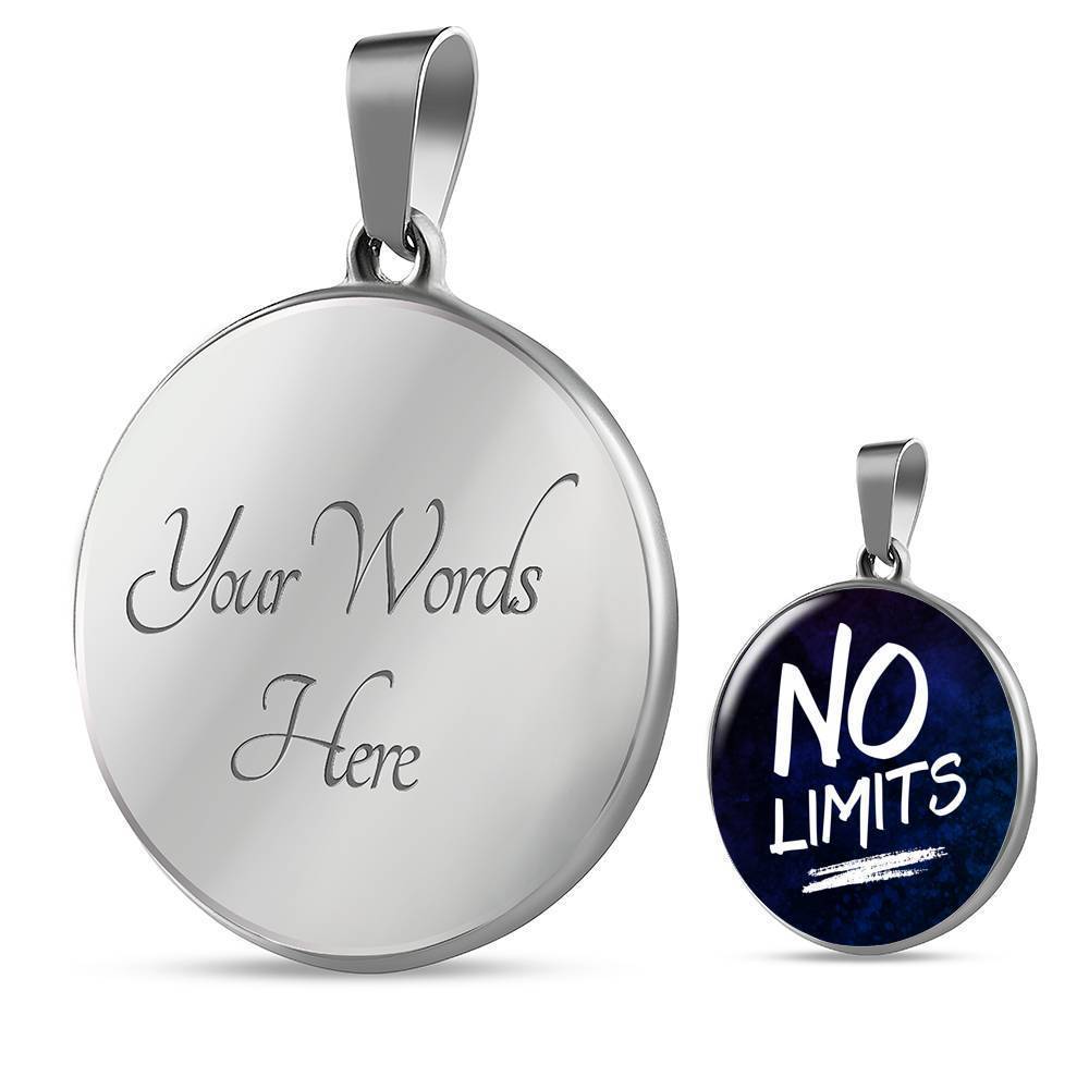 No Limits Circle Necklace Stainless Steel or 18k Gold 18-22"-Express Your Love Gifts