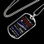 No Worries And No Fear Scripture Necklace Stainless Steel or 18k Gold Dog Tag W 24"-Express Your Love Gifts