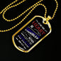 No Worries And No Fear Scripture Necklace Stainless Steel or 18k Gold Dog Tag W 24"-Express Your Love Gifts