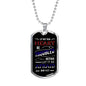 No Worries And No Fear Scripture Necklace Stainless Steel or 18k Gold Dog Tag W 24"-Express Your Love Gifts