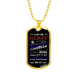 No Worries And No Fear Scripture Necklace Stainless Steel or 18k Gold Dog Tag W 24"-Express Your Love Gifts