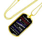 No Worries And No Fear Scripture Necklace Stainless Steel or 18k Gold Dog Tag W 24"-Express Your Love Gifts