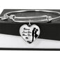 Nobody Loves You More Than Me Heart Pendant Bangle Bracelet-Express Your Love Gifts
