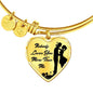 Nobody Loves You More Than Me Heart Pendant Bangle Bracelet-Express Your Love Gifts