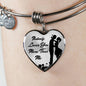 Nobody Loves You More Than Me Heart Pendant Bangle Bracelet-Express Your Love Gifts
