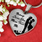 Nobody Loves You More Than Me Necklace Stainless Steel or 18k Gold Heart Pendant 18-22"''-Express Your Love Gifts