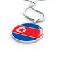 North Korea Flag Necklace North Korea Flag Stainless Steel or 18k Gold 18-22" - Express Your Love Gifts