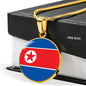 North Korea Flag Necklace North Korea Flag Stainless Steel or 18k Gold 18-22" - Express Your Love Gifts