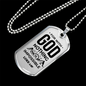 Nothing Is Impossible With The Lord Christian Faith Necklace Stainless Steel or 18k Gold Dog Tag 24" Chain-Express Your Love Gifts