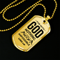 Nothing Is Impossible With The Lord Christian Faith Necklace Stainless Steel or 18k Gold Dog Tag 24" Chain-Express Your Love Gifts