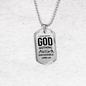 Nothing Is Impossible With The Lord Christian Faith Necklace Stainless Steel or 18k Gold Dog Tag 24" Chain-Express Your Love Gifts