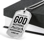 Nothing Is Impossible With The Lord Christian Faith Necklace Stainless Steel or 18k Gold Dog Tag 24" Chain-Express Your Love Gifts
