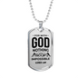 Nothing Is Impossible With The Lord Christian Faith Necklace Stainless Steel or 18k Gold Dog Tag 24" Chain-Express Your Love Gifts