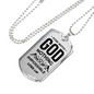 Nothing Is Impossible With The Lord Christian Faith Necklace Stainless Steel or 18k Gold Dog Tag 24" Chain-Express Your Love Gifts