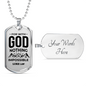 Nothing Is Impossible With The Lord Christian Faith Necklace Stainless Steel or 18k Gold Dog Tag 24" Chain-Express Your Love Gifts