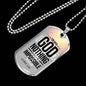 Nothing Is Impossible With The Lord Necklace Stainless Steel or 18k Gold Dog Tag 24" Chain-Express Your Love Gifts