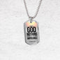 Nothing Is Impossible With The Lord Necklace Stainless Steel or 18k Gold Dog Tag 24" Chain-Express Your Love Gifts